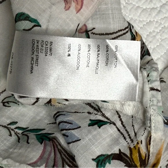 Floral Print Women's Top Ginevra Lace Babydoll Blouse 100% cotton - Picture 12 of 14